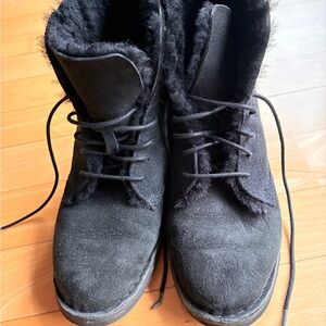 Black Fur-Lined Boots